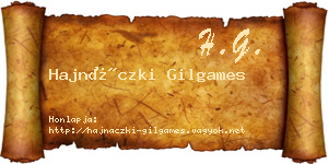 Hajnáczki Gilgames névjegykártya